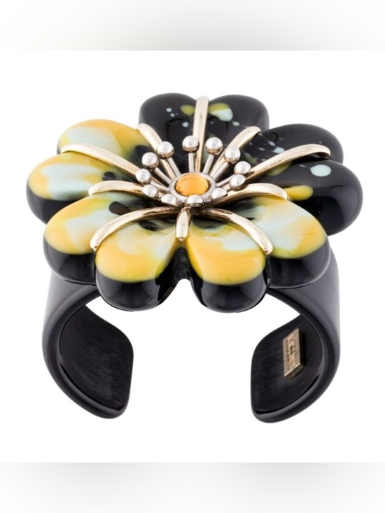 Missoni Jewelry - Missoni Rare Crystal & Enamel Floral Cuff Bracelet Statement Flower w/ Dust Bag